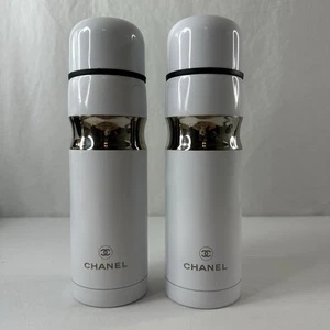 2 Rare Chanel VIP Gift White Water Bottle Thermos Flask 500Ml Insulated Hot Cold - Picture 1 of 12