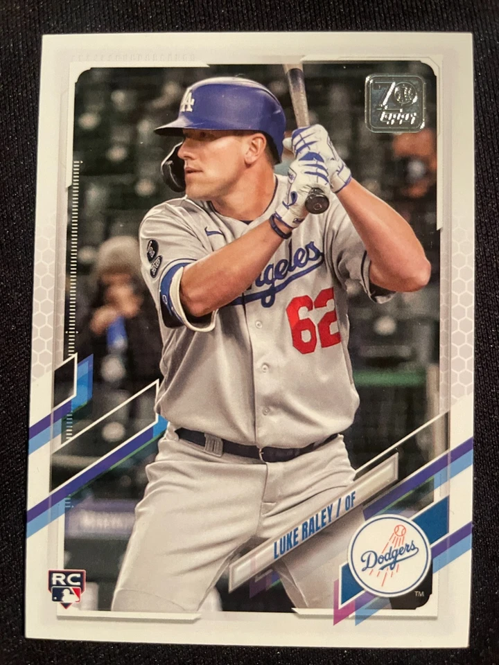 Luke RALEY RC 2021 Topps Update Series #US7 Los Angeles Dodgers - Image 1 of 2