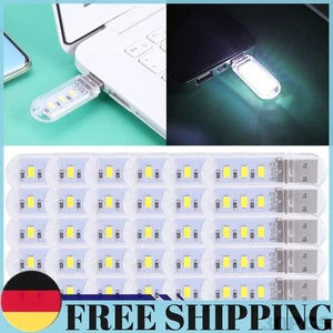 30 Stück tragbare Mini-USB-Buchleuchte, helle Leselampe für PC, Laptop (weiß, 3 - Bild 1 von 12