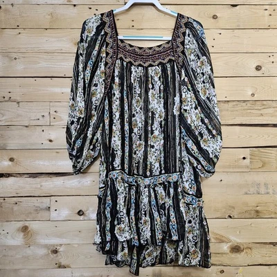 Free People Dance Magic Tunic Dress XL Black Peasant Boho Festival - Image 1 of 4