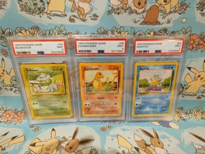 Charmander Squirtle Bulbasaur Base Set 1999 Pokemon Card Common WOTC - Bild 1 von 8