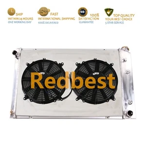 Ventilador de cubierta de radiador de 3 filas para 73-87 Chevy C/K C10 C20 K10 K20 GMC C/K1500 2500 V8 - Imagen 1 de 9