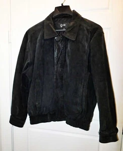 Vintage G-III Black Leather Bomber Jacket Size Large (9005) - Picture 1 of 6