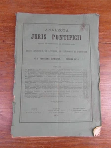 ANALECTA JURIS PONTIFICII Kirchenrecht Theologie Liturgie Nr. 130 Februar 1876 - Bild 1 von 3