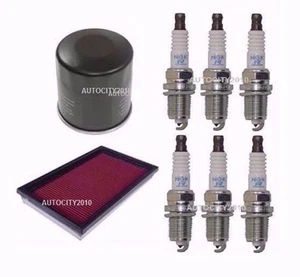 FOR NISSAN TEANA J32 2.5i v6 2010-2014 SERVICE KIT OIL/AIR FILTER + SPARK PLUGS  - Picture 1 of 1