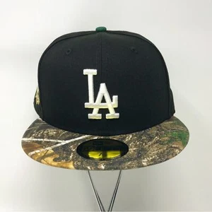 New Era Los Angeles Dodgers 40th Anniversary 59Fifty Hat, Size 7 1/8 -Camo/Green - Picture 1 of 12