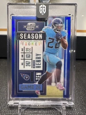 2020 Panini Contenders Optic - Season Ticket Blue #56 Derrick Henry #15/99 - Image 1 of 2