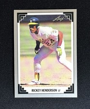 1991 Leaf Rickey Henderson #101 Baseball Card Oakland Athletics A’s