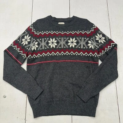 Suéter Sonoma Gris Rojo Blanco Navidad Tema Vacaciones Cuello Redondo Hombres Talla M Foto 1 de 4