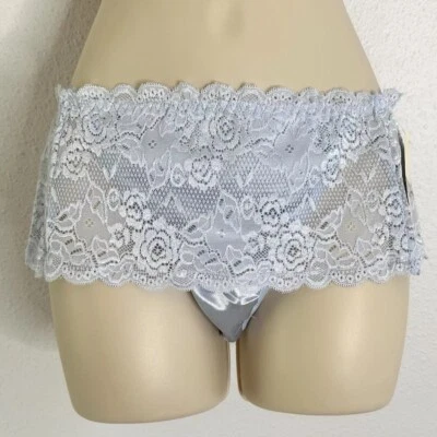 Vintage Secret Treasures Satin/Lace Skong Thong Panty Panties 7 Second Skin - Image 1 of 4