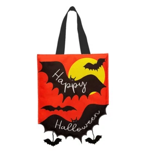 Briarwood Lane Feliz Halloween Murciélagos Arpillera Puerta Colgador - Imagen 1 de 4