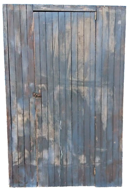 Armario de almacenamiento despensa rústico grande antiguo de los años 1890 Wainscot Beadboard Foto 1 de 4