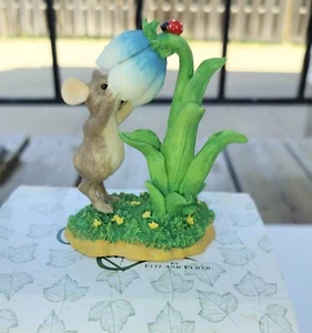 Charming Tails Figurine Spring Flowers 89/310 Silvestri NIB Vtg - Picture 1 of 6