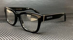 GUCCI GG1138O 001 Black Gold Men's 52 mm Eyeglasses