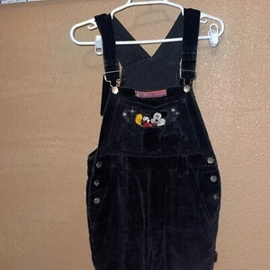 Vintage 90s Disney Mickey Mouse Size 8 Bib Overalls Jumpsuit VTG - Picture 1 of 12