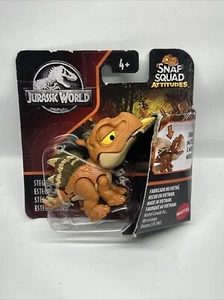 Jurassic World Snap Squad Attitudes Mini Figur Stegosaurus Orange Mattel Neu - Bild 1 von 12