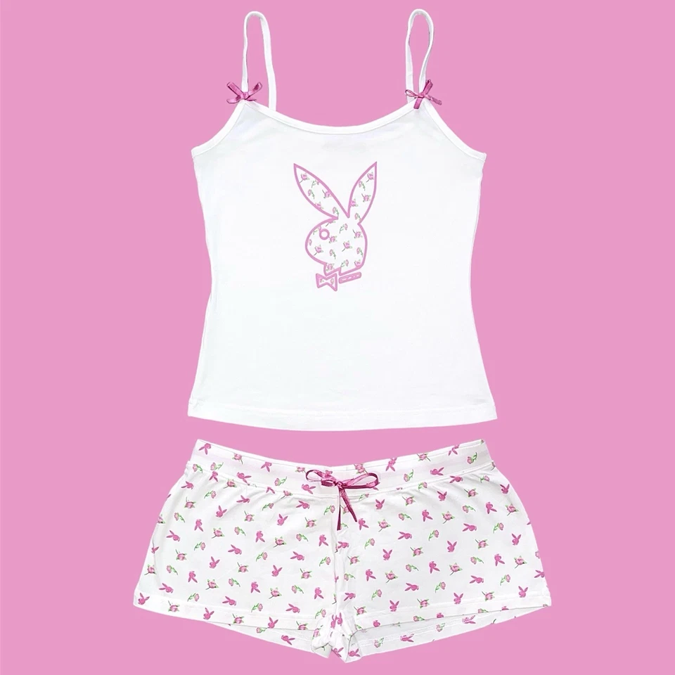 Conjunto de camiseta sin mangas + pantalones cortos Playboy Intimates Foto 1 de 1