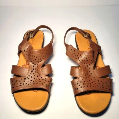 Easy Street Bolt Sandals Brown Womens Size 9 Cutout design Adjustable closure - Image 1 of 4