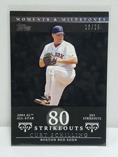 CURT SCHILLING Boston Red Sox 2007 Topps Moments & Milestones 80K Card #92 16/29