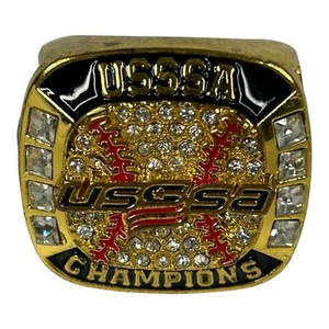 Anello tono oro USSSA Baseball Championship misura 10,5 - Foto 1 di 12
