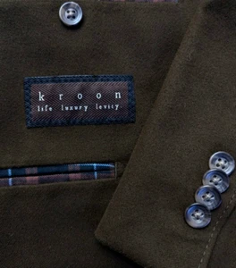 Giacca casual uomo Kroon 44R marrone cioccolato misto cotone cappotto sportivo MODERNO - Foto 1 di 10
