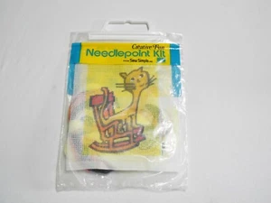 Vintage Nadelspitzen-Set - Nähen einfach kreativ Spaß - KATZE AUF SCHAUKELSTUHL - Bild 1 von 2