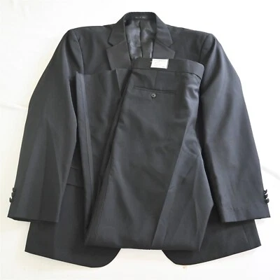 NEW Barassi 46R 40 Black Mens Formal Jacket Pants Tux Tuxedo - Image 1 of 4