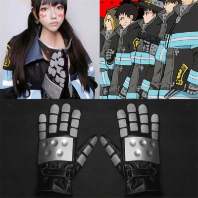 Anime Fire Force Shinra Kusakabe Arthur Boyle Luvas Máscara Cosplay Fantasia Adereços - Imagem 1 de 4