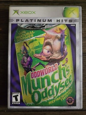 Oddworld: Munch's Oddysee Platinum Hits (Microsoft Xbox, 2001) Complete CIB  - Image 1 of 4