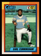 1990 Topps Earl Cunningham RC Rookie Chicago Cubs #134 Centered Mint