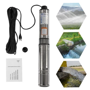 110v Submersible Deep Well Water Pump Stainless Steel 0.5HP 110V 16GPM 157ft - Picture 1 of 16