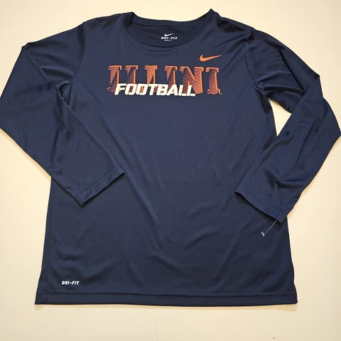 Illinois Fighting Illini Football Nike Dri-Fit Long Sleeve Shirt Youth Large Cover