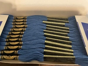 DMC 25 Mouline Special 826 Med. Blue Box Of 12 ~ Embroidery Floss ~ Art 117 - Picture 1 of 3