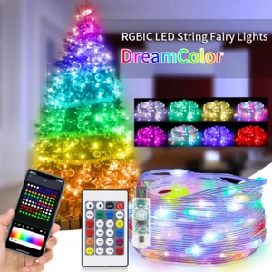 10M 20M LED Smart Fairy String Lights Bluetooth App Control RGB Fairy Light Xmas - Picture 1 of 14