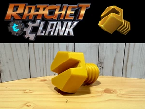 Ratsche und Klank Goldbolzen 3D bedruckt in PLA Kunststoff - 3,5 Zoll hoch - Bild 1 von 5