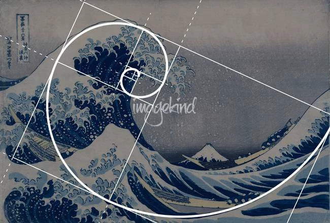 Póster - Hokusai Meets Fibonacci, Golden Ratio de Ars Brevis, 4 tamaños Foto 1 de 4