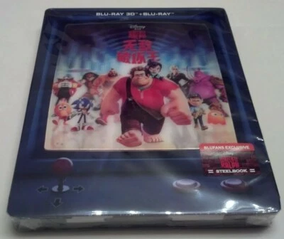 Disney's Wreck it Ralph 3D Lenticular STEELBOOK (Blu-ray Blufans Exclusive China Foto 1 de 4