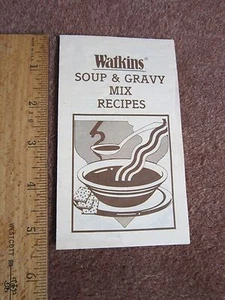 Hoja folleto de recetas especias mezclas de sopa coleccionables Watkins salsa - Imagen 1 de 1