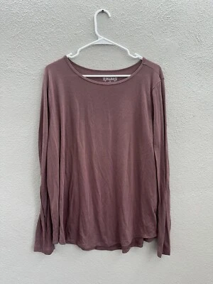 Top Mudd para mujer talla XL rosa malva verde azulado manga larga liso elástico Foto 1 de 4