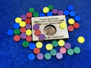 Small Round Wood Game Markers 50/Bag - RPG Tabletop Gaming Cards Board CCG Token - Picture 1 of 4