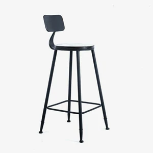 2/4x Dining Chair Bar Seat Retro Industrial Elm Wood Barstools Kitchen - Picture 1 of 4