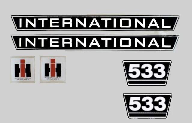 IHC Mc Cormick Traktor Aufkleber international 533 Emblem Sticker Label Set - Bild 1 von 1
