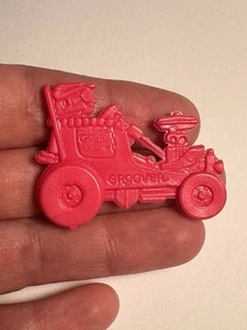 VINT 1990 CRACKER JACK REPLICA CHARM HOT ROD "GROOVER" RASPBERRY RED - Picture 1 of 3