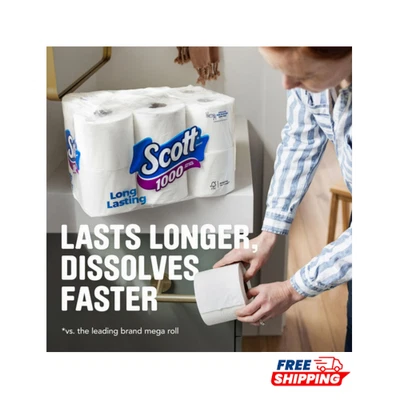1,000 Sheets per Roll Scott 1000 Toilet Paper, 24 Rolls
