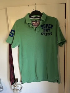 Superdry (The Applique Polo) Men’s Vintage Heavyweight Polo Shirt Large. M3 - Picture 1 of 10