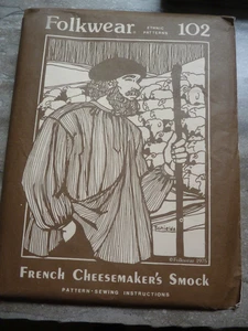Vintage Folkwear Ethnic Pattern #102 French Cheesemaker's Smock Ethnic Patterns - Picture 1 of 2