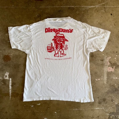 CAMISETA VINTAGE AÑOS 70-80 DIRTY DAN'S HONOLULU HAWAII DIVE BAR TALLA M SAN DIEGO Foto 1 de 4