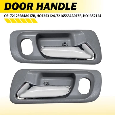 Puerta delantera gris izquierda y derecha manijas interiores Honda Accord 1999-04 Odyssey 1998-2002 Foto 1 de 4