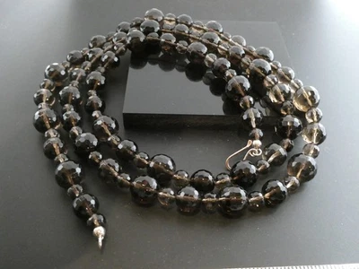 JAY KING DTR Mine Finds Sterling 925 Faceted Smokey Quartz Bead 43" Necklace - Image 1 of 4