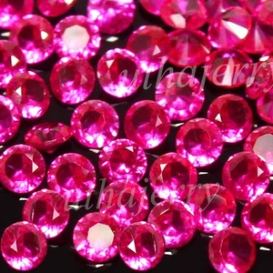 Natural Certified Burma Red Ruby 2.40 MM Round Cut Eye Clean Gemstone 500 Pc Lot - Picture 1 of 8